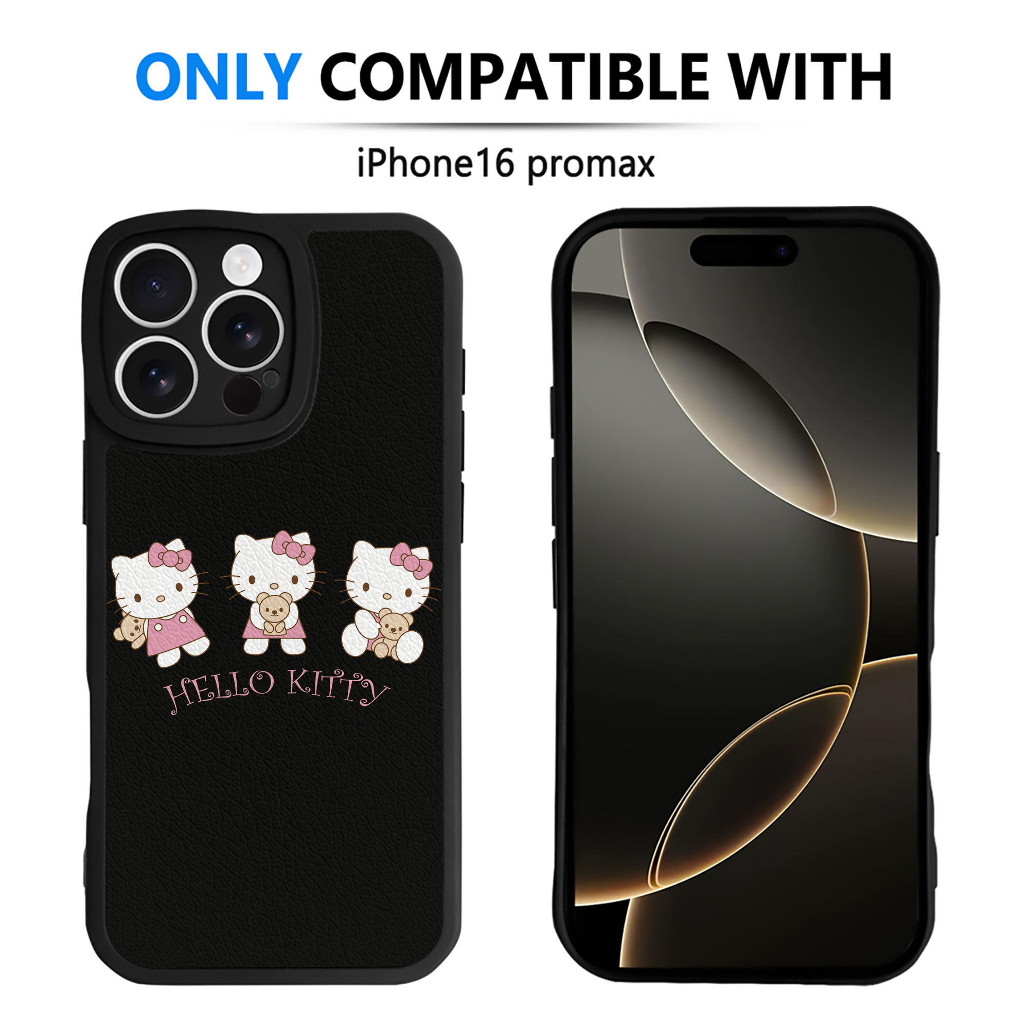 （画像用） Hello Kitty ハローキティ 【iPhone 16シリーズ対応】シリコンスマホケース（レザー調） 材質：シリコン